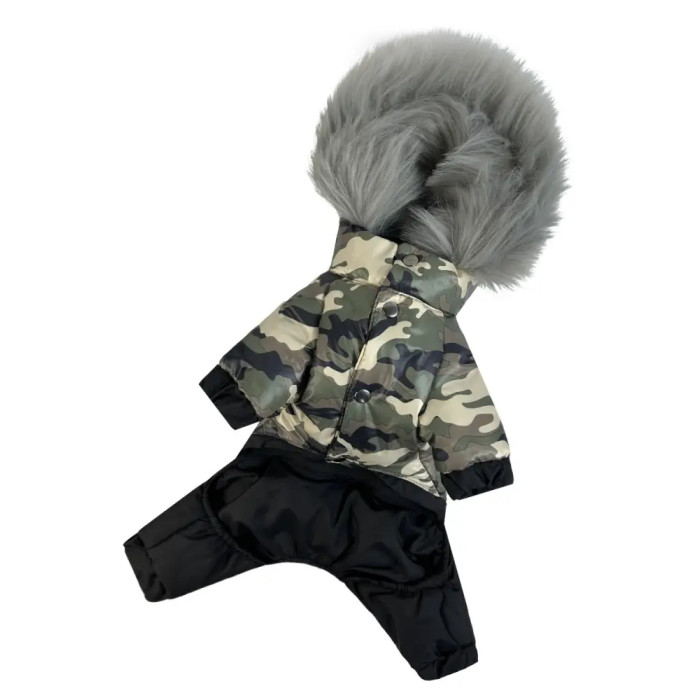 Комбинезон для собак со съемными штанами Камуфляж зеленый CO-33