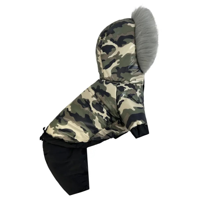 Комбинезон для собак со съемными штанами Камуфляж зеленый CO-33