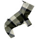 Костюм для собак флис клетчатый оливка D-205