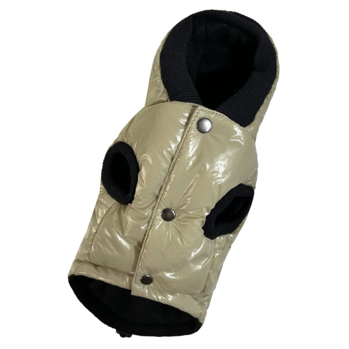 Жилет лакированный для собак беж G-103