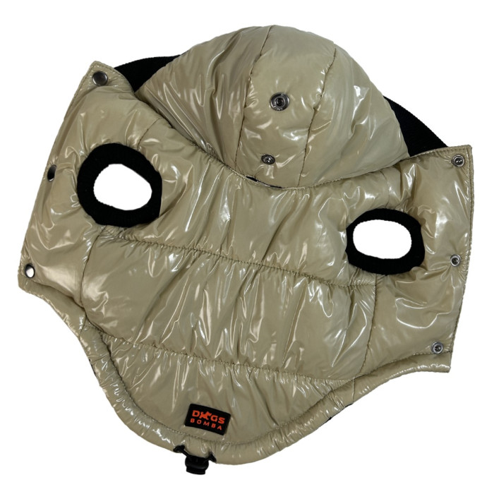 Жилет лакированный для собак беж G-103