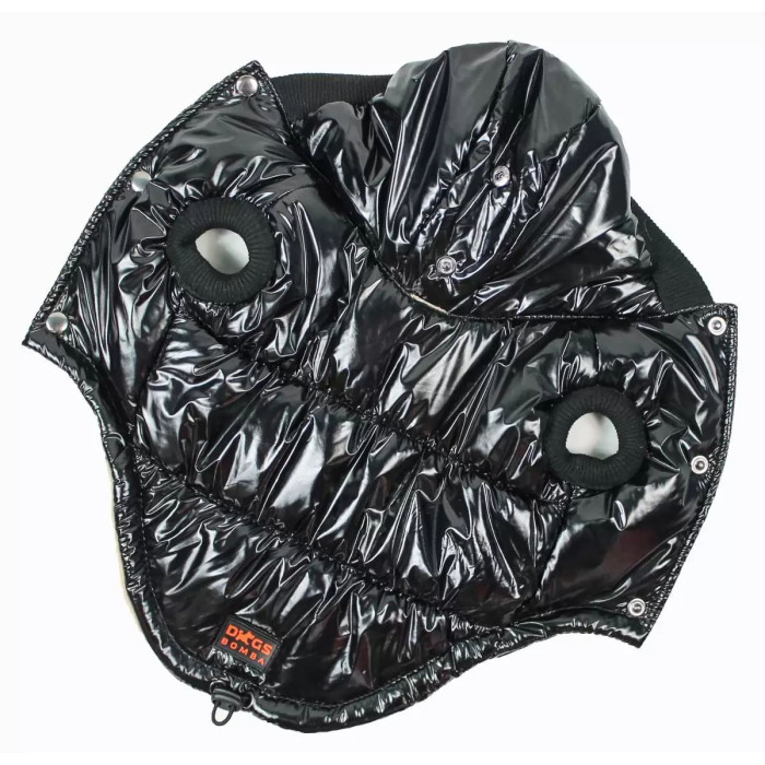 Жилет лакированный для собак черный G-52