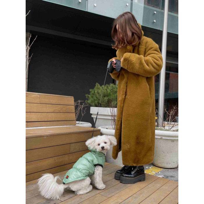 Жилет лакований для собак м'ятний G-62