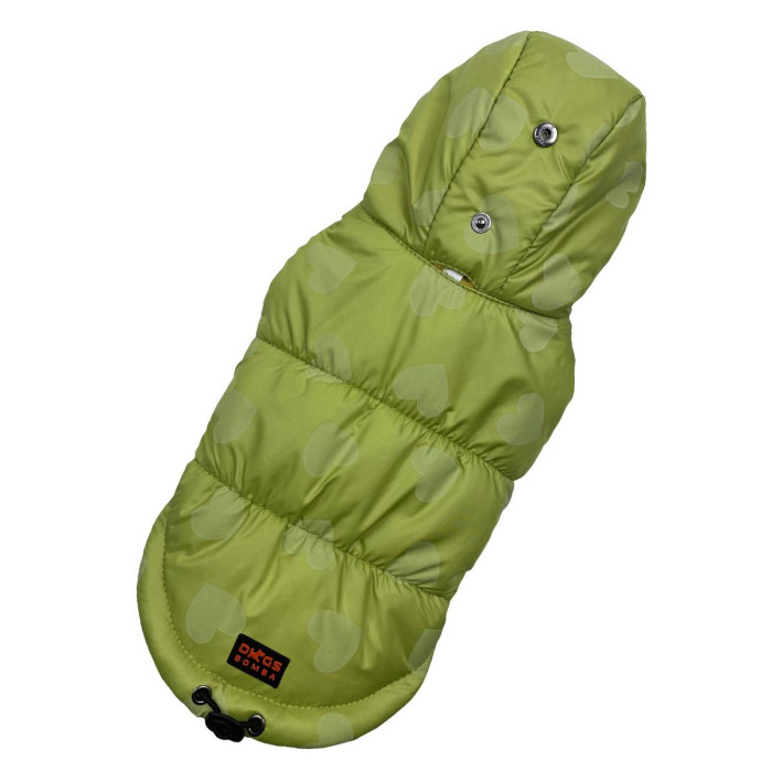 Жилет для собак салатовий в сердечки G-68