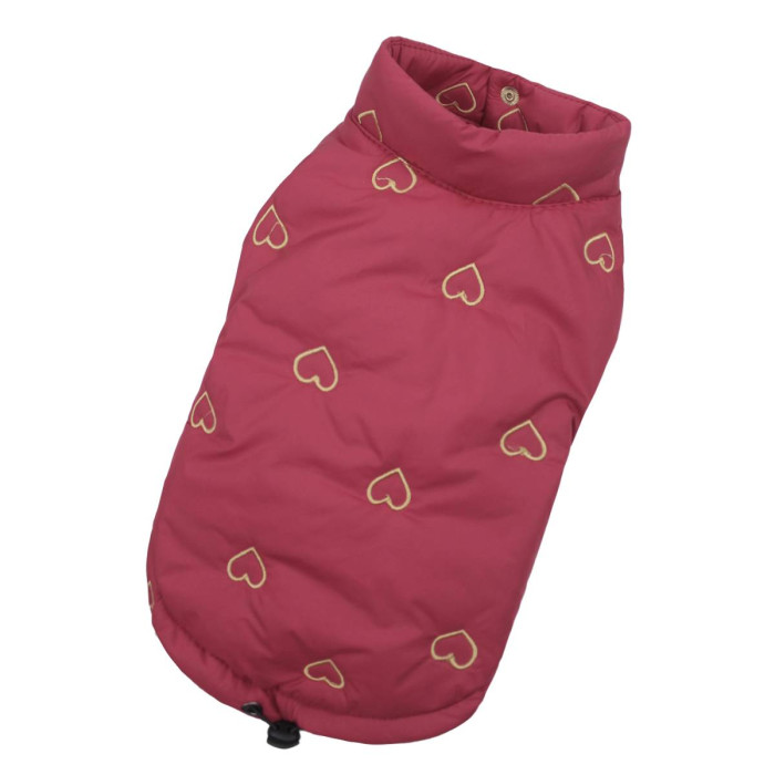 Жилет стежка Сердца красный G-71