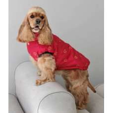 Жилет стежка Сердца красный G-71