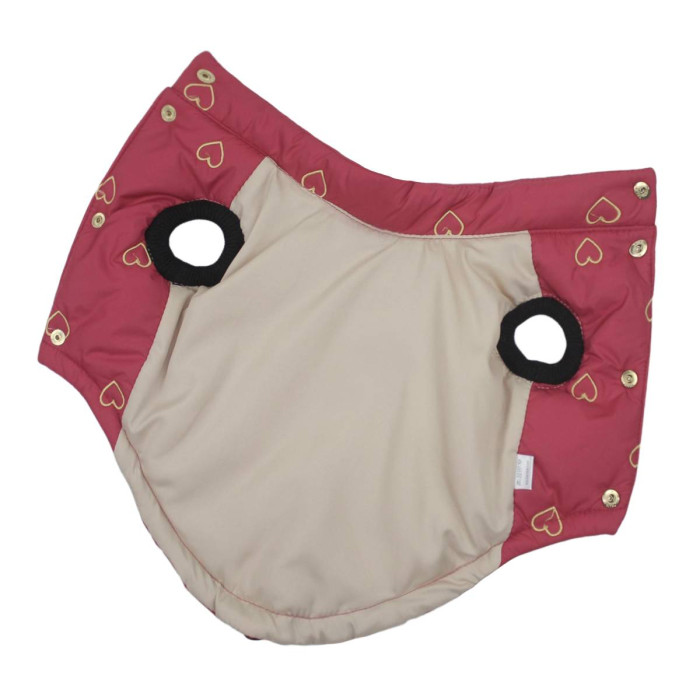 Жилет стежка Сердца красный G-71