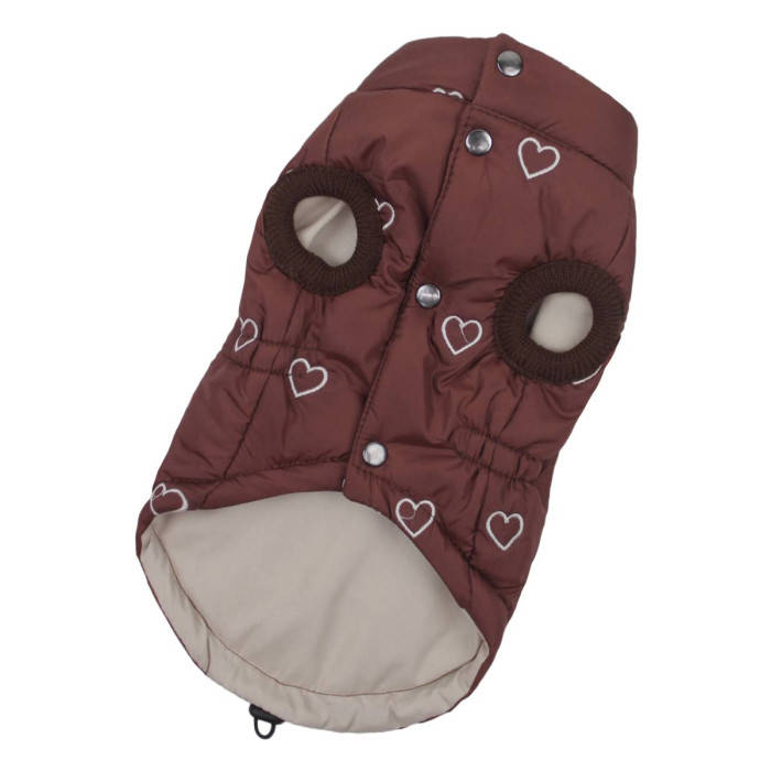 Жилет стежка Сердца коричневый G-72