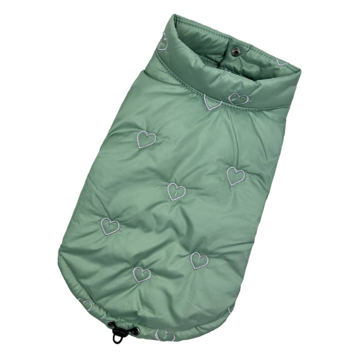 Жилет стежка Сердца мята G-74