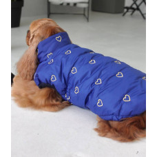 Жилет стежка Сердца синий G-76