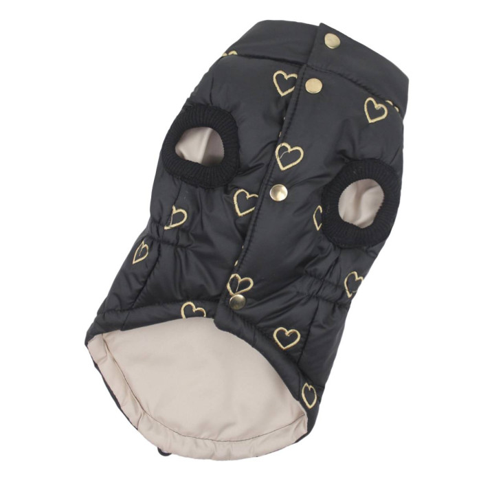 Жилет стежка Серця чорний G-78