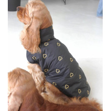 Жилет стежка Сердца черный G-78