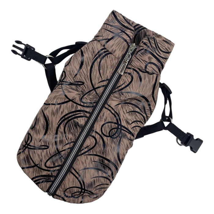 Жилет з шлейкою візерунки коричневий GS-21