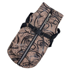 Жилет со шлейкой узоры коричневый GS-21