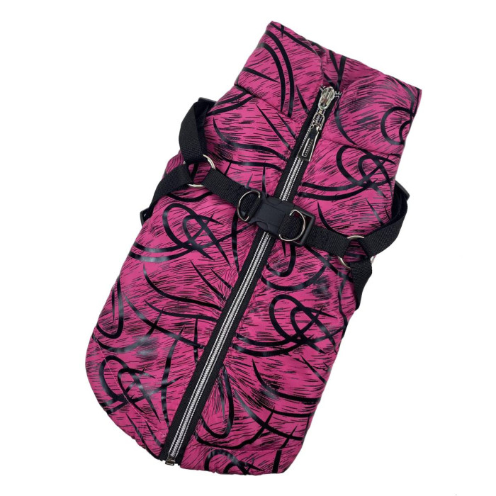 Жилет з шлейкою візерунки малиновий GS-22