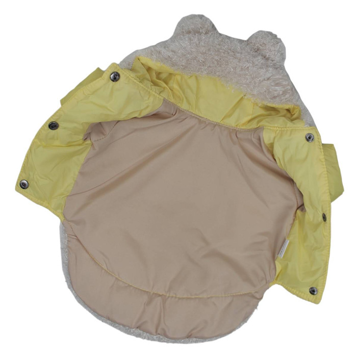  Куртка з хутром жовта K-28