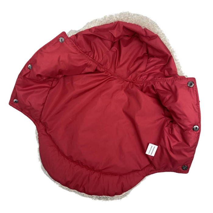 Куртка с мехом красная K-65