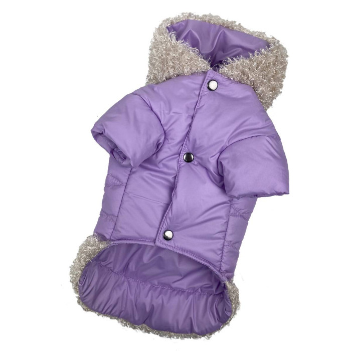  Куртка з хутром лаванда K-66