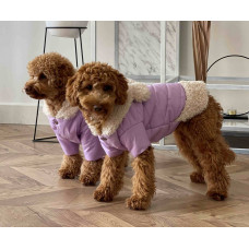 Куртка с мехом лаванда K-66