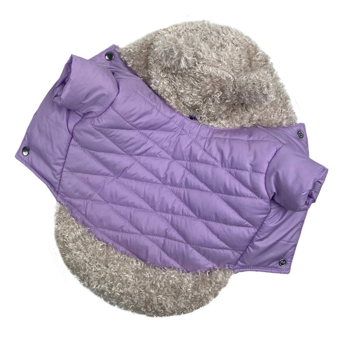  Куртка з хутром лаванда K-66