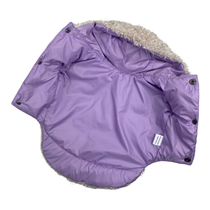  Куртка з хутром лаванда K-66