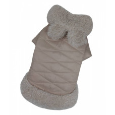 Куртка с мехом светло бежевая K-67