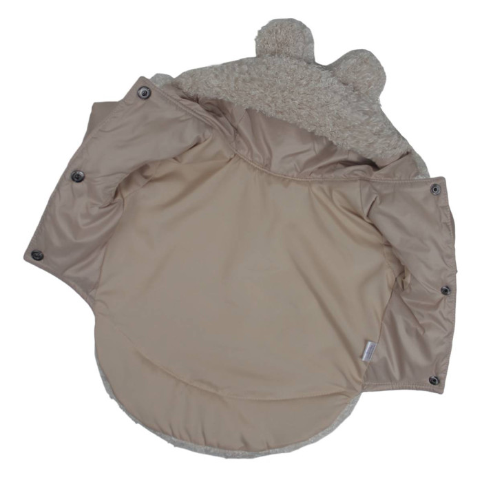  Куртка з хутром світло бежева K-67