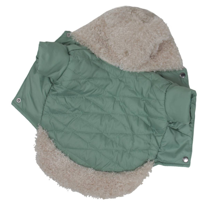 Куртка с мехом мята K-68