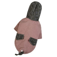 Парка вельветовая розовая K-73