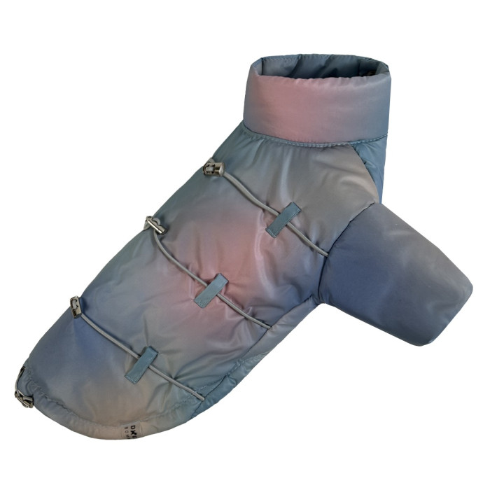 Куртка с фиксаторами тайдай голубая K-83