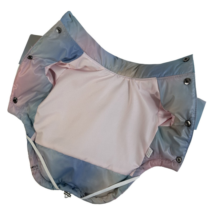 Куртка с фиксаторами тайдай голубая K-83