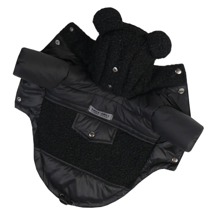 Куртка Teddy черная K-98