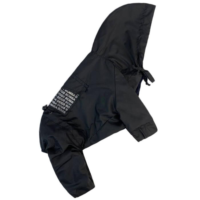 Дождевик для собак с карманами DB черный M-105, унисекс