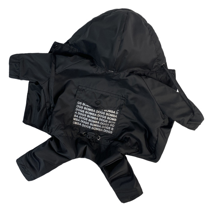 Дождевик для собак с карманами DB черный M-105, унисекс