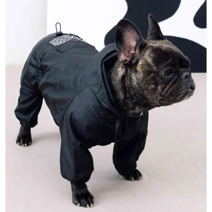 Дождевик для собак с карманами DB черный M-105, унисекс