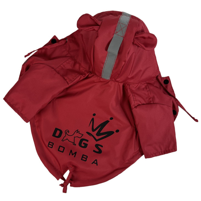 Дождевик для собак парка DB винного цвета M-107, унисекс