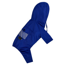 Дождевик для собак с карманами DB синий M-112, унисекс