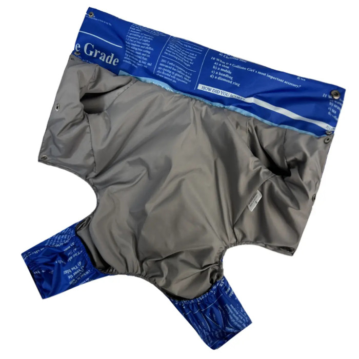 Дождевик для собак газета электрик M-113