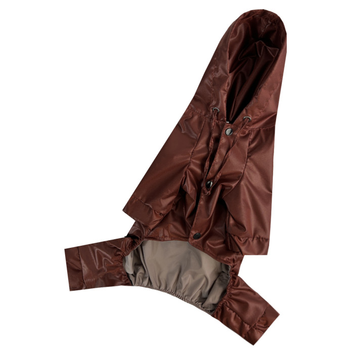 Дождевик для собак с карманами DB шоколад M-115, унисекс