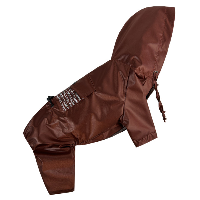 Дождевик для собак с карманами DB шоколад M-115, унисекс