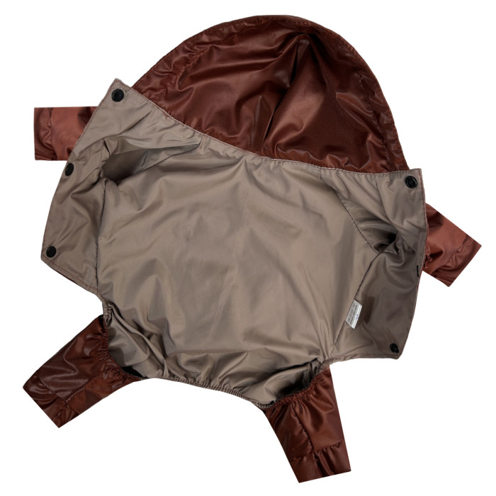 Дождевик для собак с карманами DB шоколад M-115, унисекс