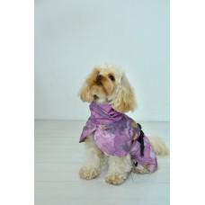 Плащ дождевик для собак, абстракция фиолет M-117