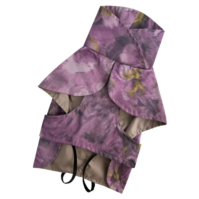 Дощовик плащ для собак, абстракція фіолет M-117