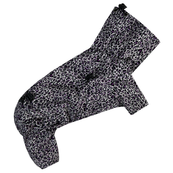 Дождевик для собак с фиксаторами леопард M-125