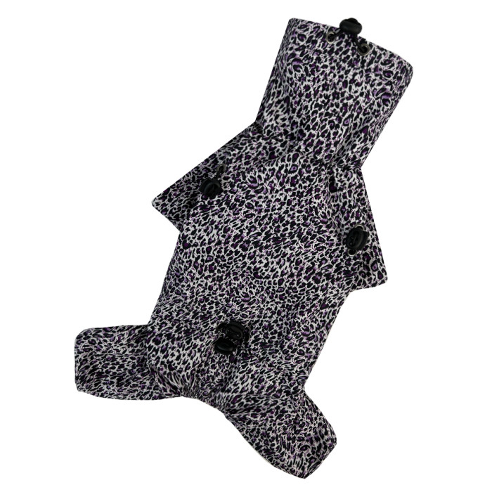 Дождевик для собак с фиксаторами леопард M-125