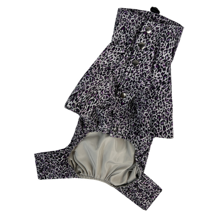 Дождевик для собак с фиксаторами леопард M-125