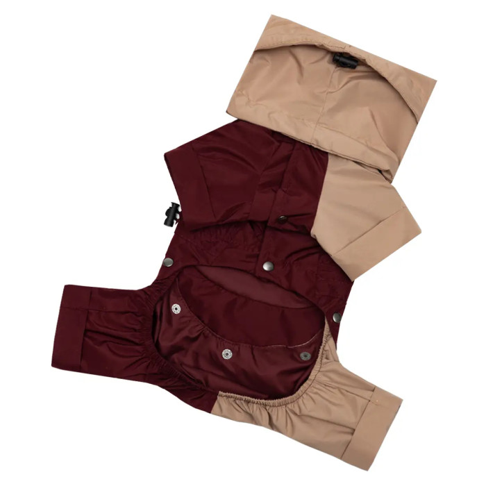 Дождевик-трансформер, марсала/беж M-148