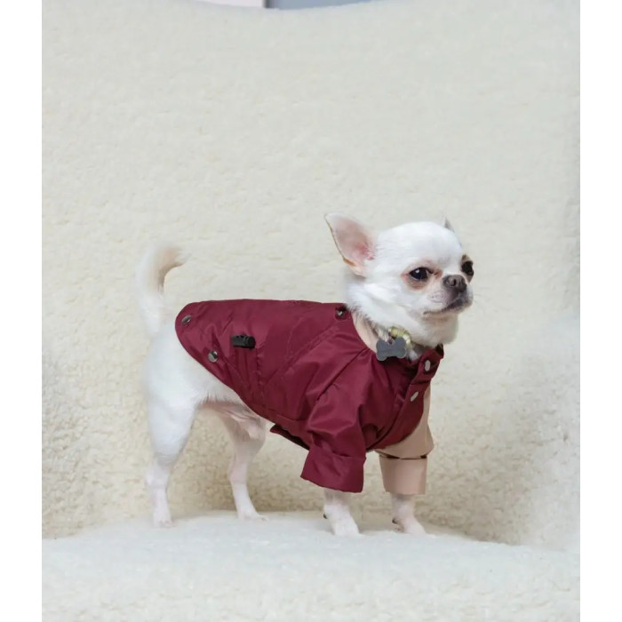 Дождевик-трансформер, марсала/беж M-148