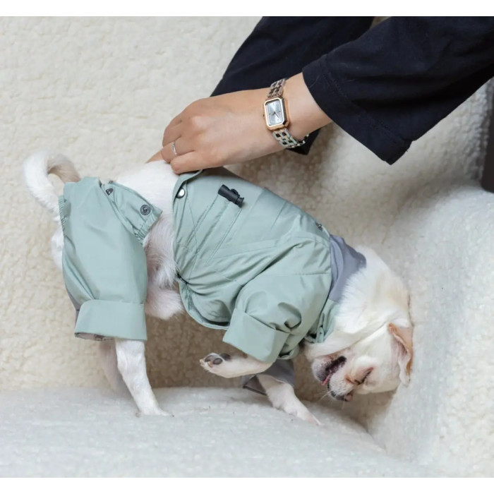 Дождевик-трансформер, мята/серый M-149.