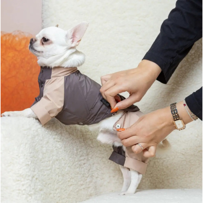 Дождевик-трансформер, шоко/беж M-150